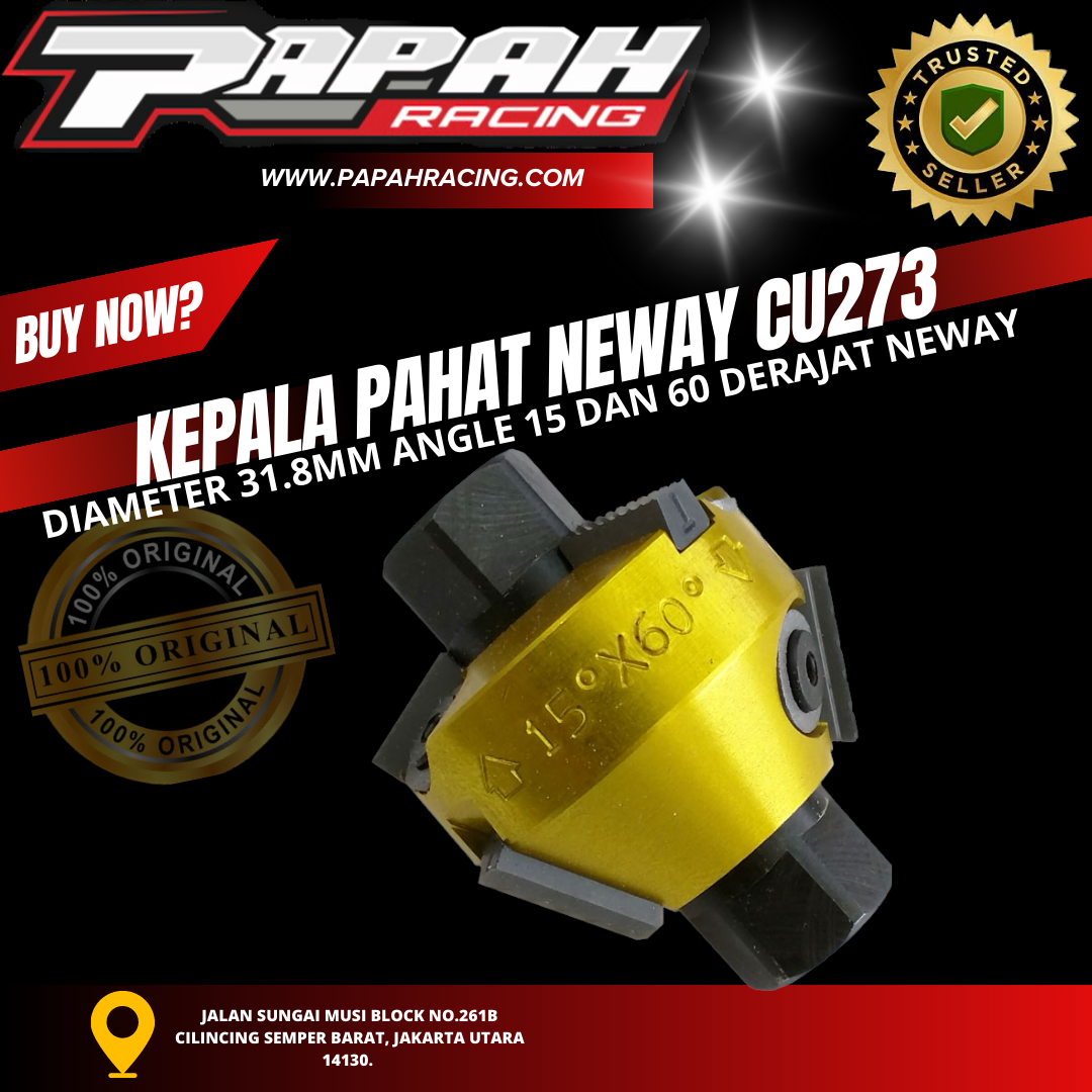 KEPALA PAHAT NEWAY CU273 DIAMETER 31.8MM ANGLE 15 DAN 60 DERAJAT NEWAY